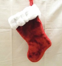 Small Christmas Stocking with Faux Fur Holiday