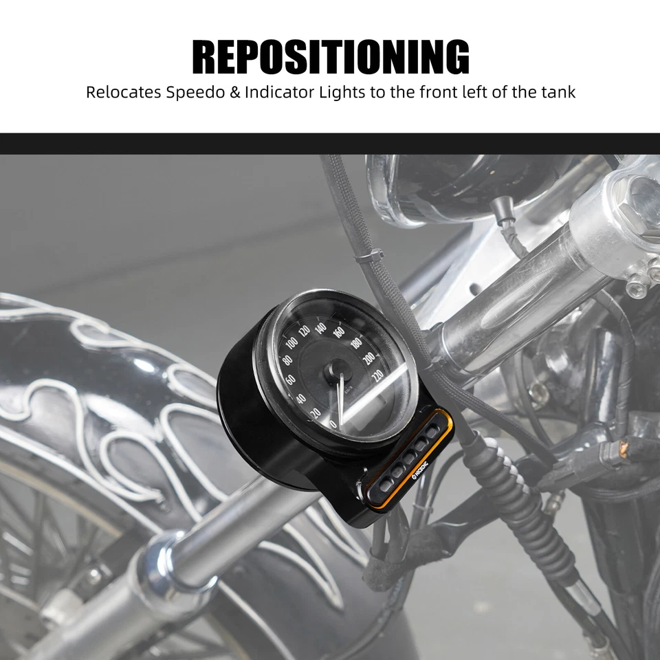 NICECNC Speedometer Relocation Kit For Harley Iron 883 Hard Candy Custom XL883N - Image 2 of 4
