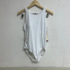 Calia Women's Open Back High Neck One Piece Swimsuit Pure White WSA23103N