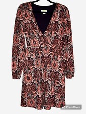 Maeve By Anthropologie Paisley Pattern Dress Retro 70s Style