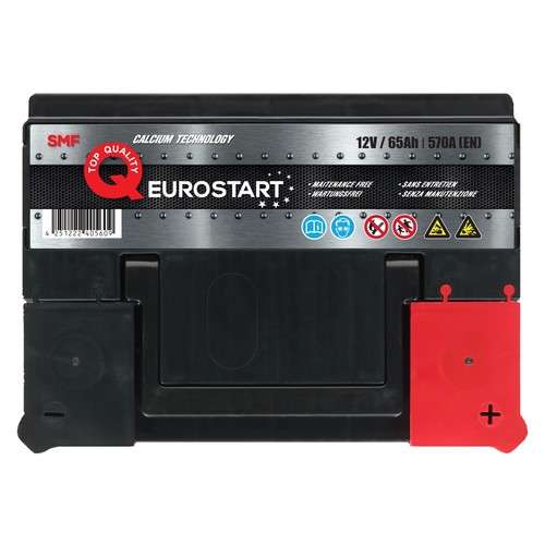 Autobatterie Eurostart SMF 65Ah 570A/EN 12V Starterbatterie TOP Angebot GELADEN - Bild 4 von 11