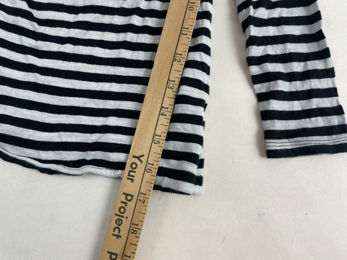 Ralph Lauren Shirt Girl's Size Small Black White Striped Square Neck Long Sleeve - Picture 5 of 7