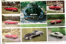 Vintage 1985 Automobile Quarterly Magazine THE FABULOUS E-TYPE JAGUAR Car Poster