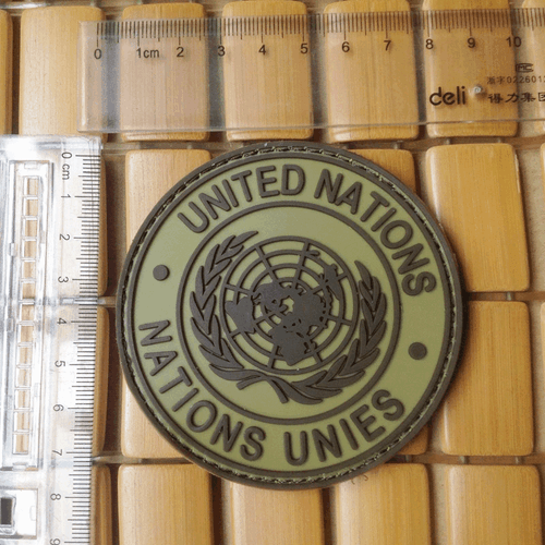 UN PATCHES United Nations U.N. Badge ARMY 3D PVC Hook Loop PATCH - Imagen 3 de 5