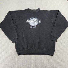 Vintage Hard Rock Cafe Sweatshirt Mens Large Gray Orlando Florida USA Made