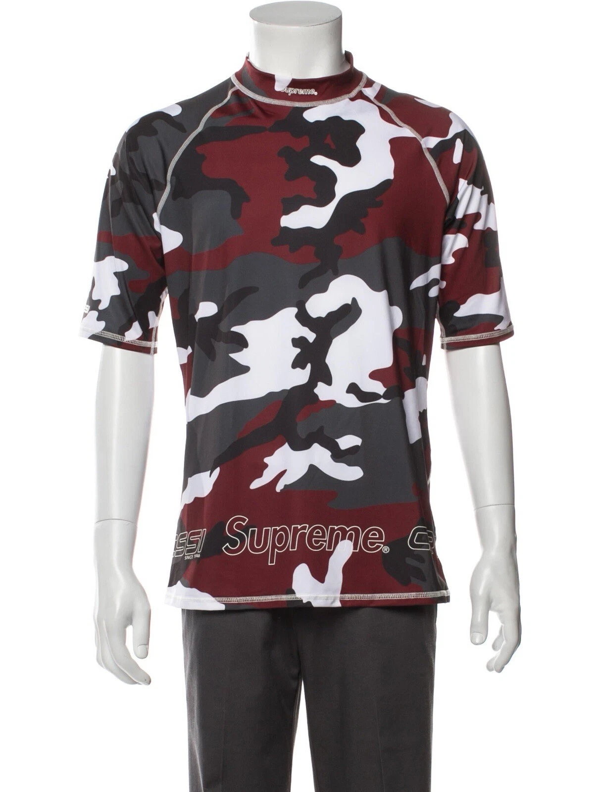 Camouflage rouge Supreme Cressi Rash Guard taille moyenne LIVRAISON RAPIDE 