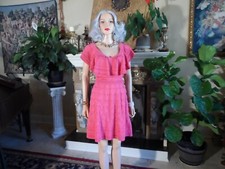 M Missoni Pink Knit A Line Dress w/Ruffle Coller Detail Size IT 40 -US 4