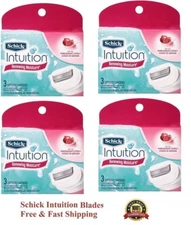 12 Schick Intuition Pomegranate Razor Blades Women Refill Cartridges Shaver 3 6