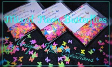 NEON BUTTERFLY Glitter  U Choose Color Nail Art  Acrylic  Gel  Body Art  Face