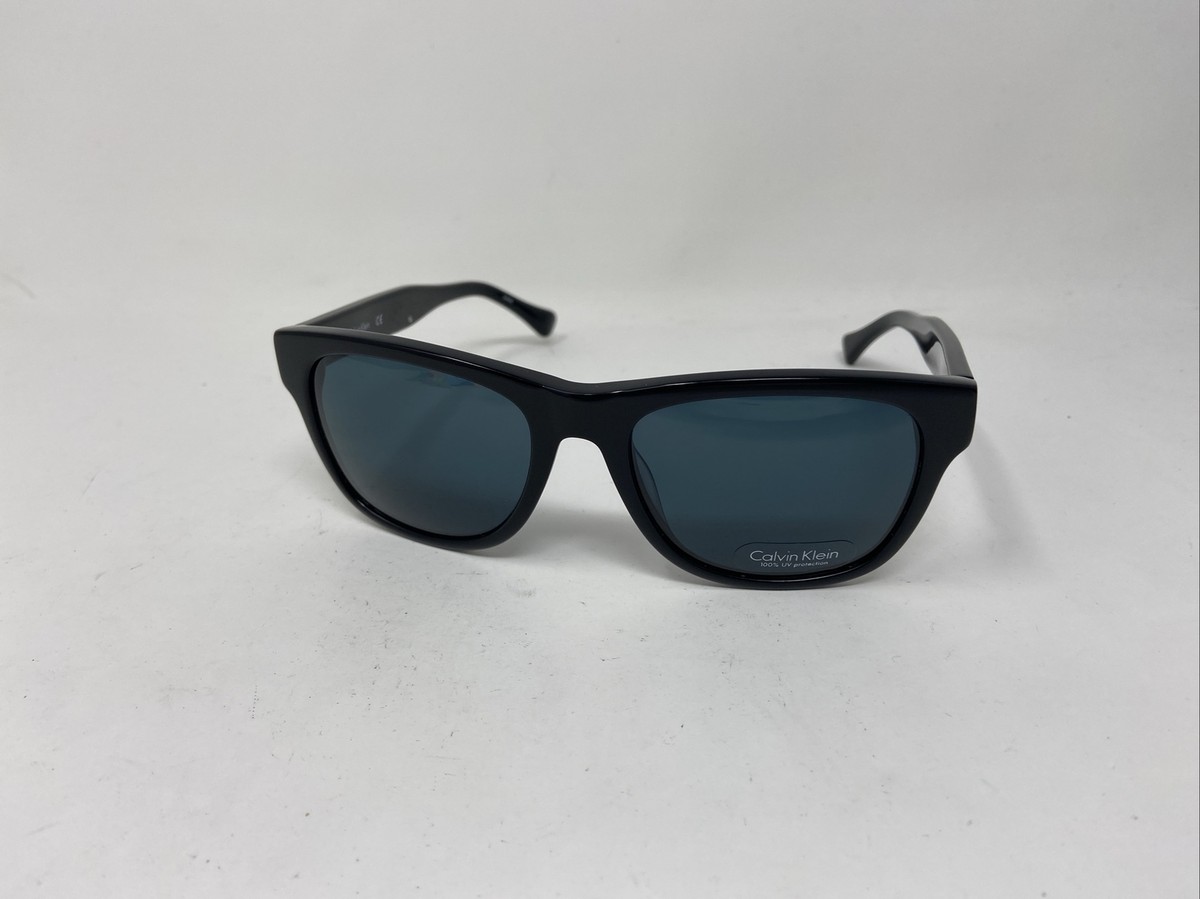 CALVIN KLEIN CK4288s 001 GLOSSY BLACK W/ AQUA BLUE LENS 55  display picture 3