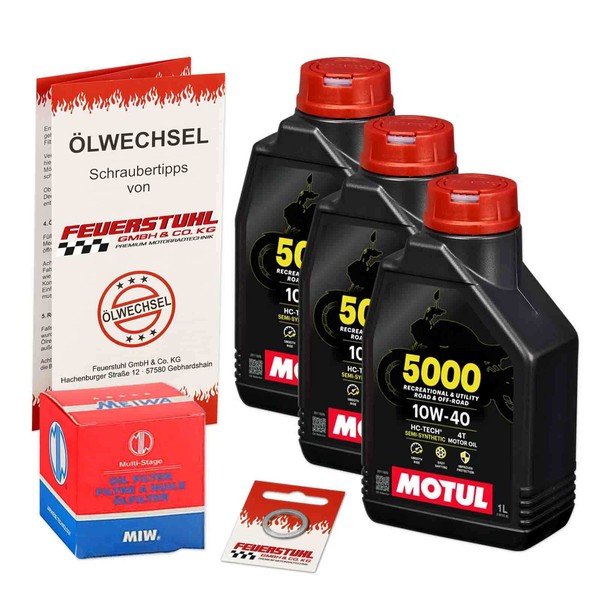 Honda CBR 600 RR (PC37) 03-06, Motul 10W40 ÖL + Miw ÖLfilter, MotoröL Set-image