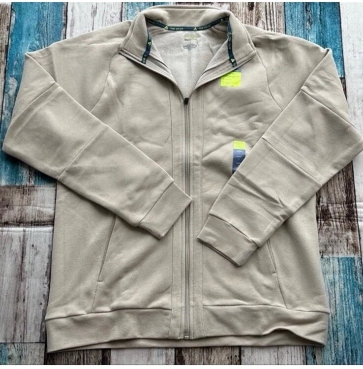 NEW large tek gear men’s fleece jacket Tan Full Zip Pit 23 Length 28
Opens in a new window or tab
