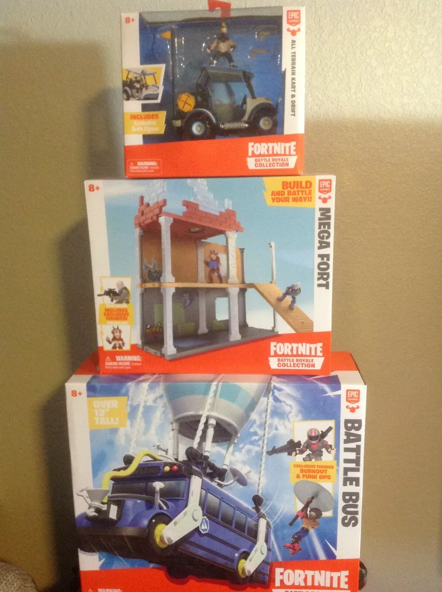 Fortnite Battle Royale Mega Fort Playset, with 2 Exclusive Mini Figures:  Blue Squire & Tricera Ops