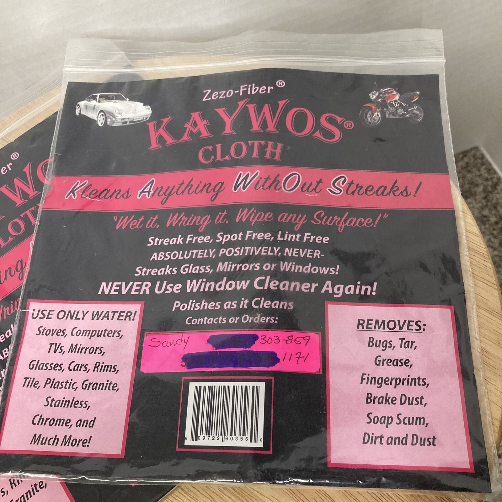 Zezo Fiber KAYWOS Miracle Cleaning and Polishing Cloth Lot Of 2 eBay