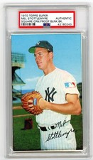 1970 Topps Baseball Super SQUARE CORNER Proof MEL STOTTLEMYRE Blank Back PSA