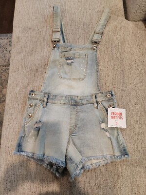 Celebrity Pink Overalls Size S Junior Jeans Shorts Bib Straps