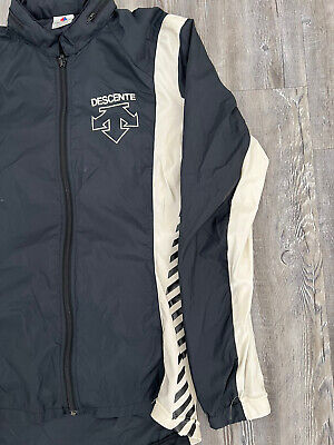 DESCENTE MADE IN JAPAN MENS LIGHT WT JACKET NYLON BLACK AND DESCENTE MADE IN JAPAN MENS LIGHT WT JACKET NYLON BLACK AND