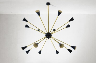 Brass Sputnik Chandelier 16 Arm Mid Century Designs Handmade Lights