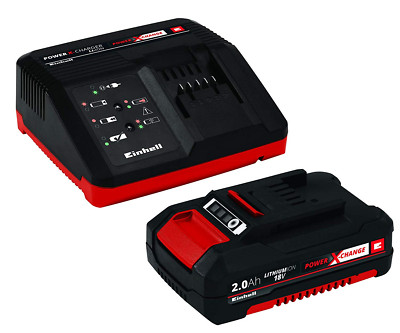 Einhell Power-X-Change Akku und Ladegerät Starter Kit mit 1 x 2 A Li-Ion, 18 V