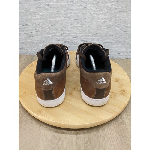Adidas Adicross Spikeless Golf Shoes Leather Brown White Low Top Mens Size 8 - Picture 4 of 9