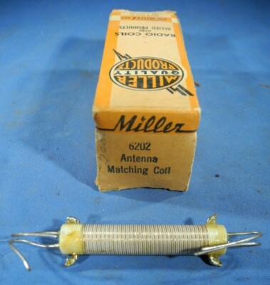 J.W. Miller 6202 Antenna Matching Coil NOS in BOX (FREE & FAST SHIPPING!)