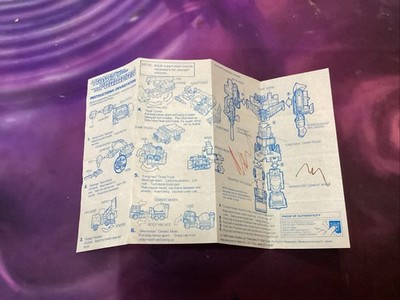 G1 Transformers Devastator Instructions Original Vintage #1 1984
