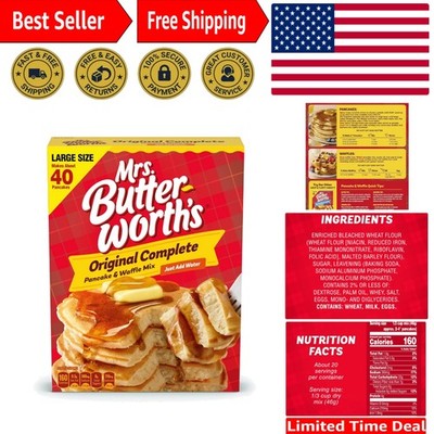 32 Ounce Mrs. Butterworth Pancake and Waffle Mix - Just Add Water for Breakfast