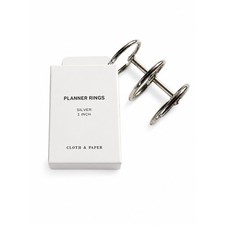 Cloth Paper Rings Silver 1 Inch Metal Binder 2 for total of 6 holes