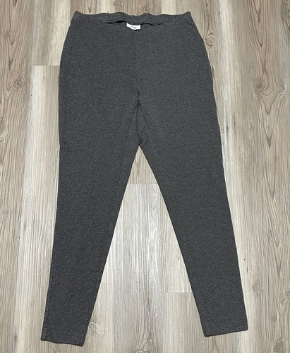 J. Jill Women’s Size M Gray Ponte Leggings Pull-On Straight Leg Cropped Pants