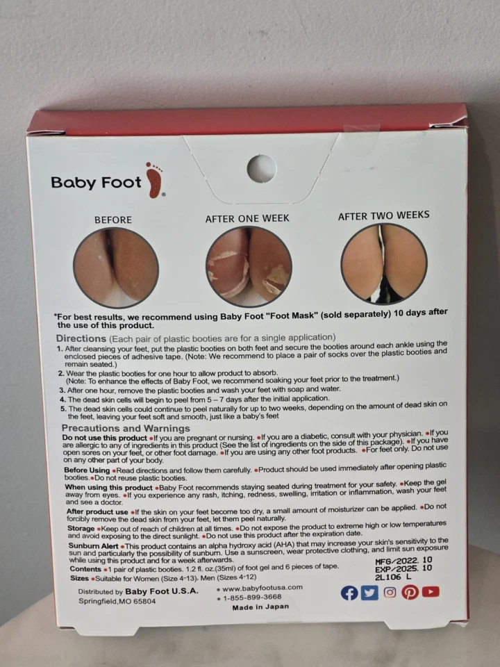 Baby Foot Original Exfoliation Foot Peel - Lavender Scented EXP: 2025 - Image 4 of 4