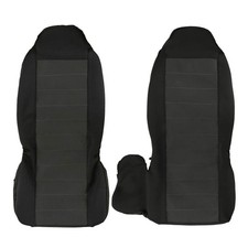2pcs Front Car Seat Covers Kit For Ford Ranger 2004-12 6040 High Back Deep-gray