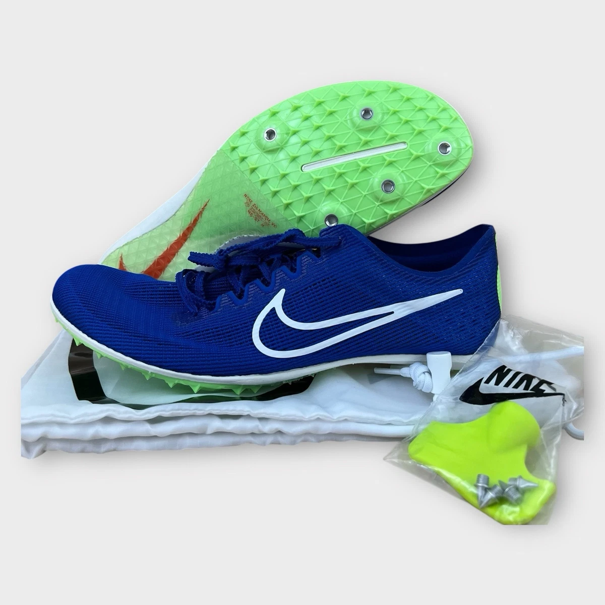 Nike Zoom Mamba 6 Racer Blue Lime Blast Track Spikes DR2733-400 Men’s Size 14 Nike Zoom Mamba 6 Racer Blue Lime Blast for Sale  main image 4