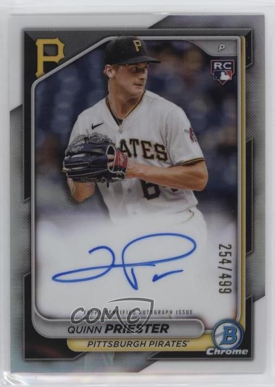 2024 Bowman Chrome Rookie Refractor 254/499 Quinn Priester #CRA-QP Auto RC 6u5