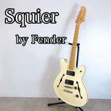 H-2522 Squier By Fender Starcaster Electric Guitar White Action Item Maple Finge