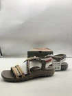 Skechers Women's Reggae - Sew Me Woven Strappy Slingback Sandal Size 6.5 Taupe *