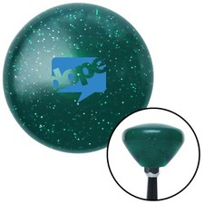Blue Dope Bubble Green Retro Metal Flake Shift Knob W M16x1.5 Insert Shifter