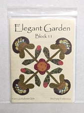 "Elegant Garden" Block of the Month Pattern Block 11 Laundry Basket Quilts 2007