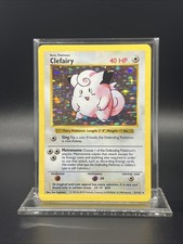 Pokemon Clefairy 005/102 Base Set (Shadowless) Holo - LIGHT PLAY