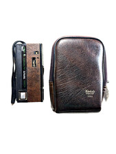 Kodak Trimlite Instamatic 28 Film Camera With Brown Leather Case Untested As Is