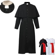 Roman Clergy Cassock Bishop Cassock with Belt Soutane Priest Cassocks Garment