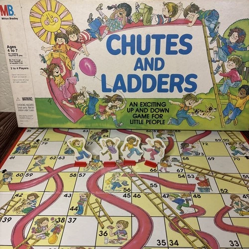 Vintage 1979 Chutes and Ladders Board Game Milton Bradley Collectible Complete