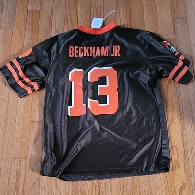 NFL Team Apparel Cleveland Beckham Jr #13 Youth L (14/16) Black Football Jersey