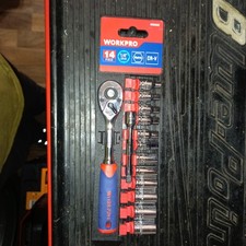 WORKPRO 1/4" DRIVE 14 PIECE METRIC SOCKET SET