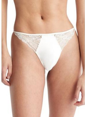 Calvin Klein Women Bridal Thong Panty Vanilla Size S