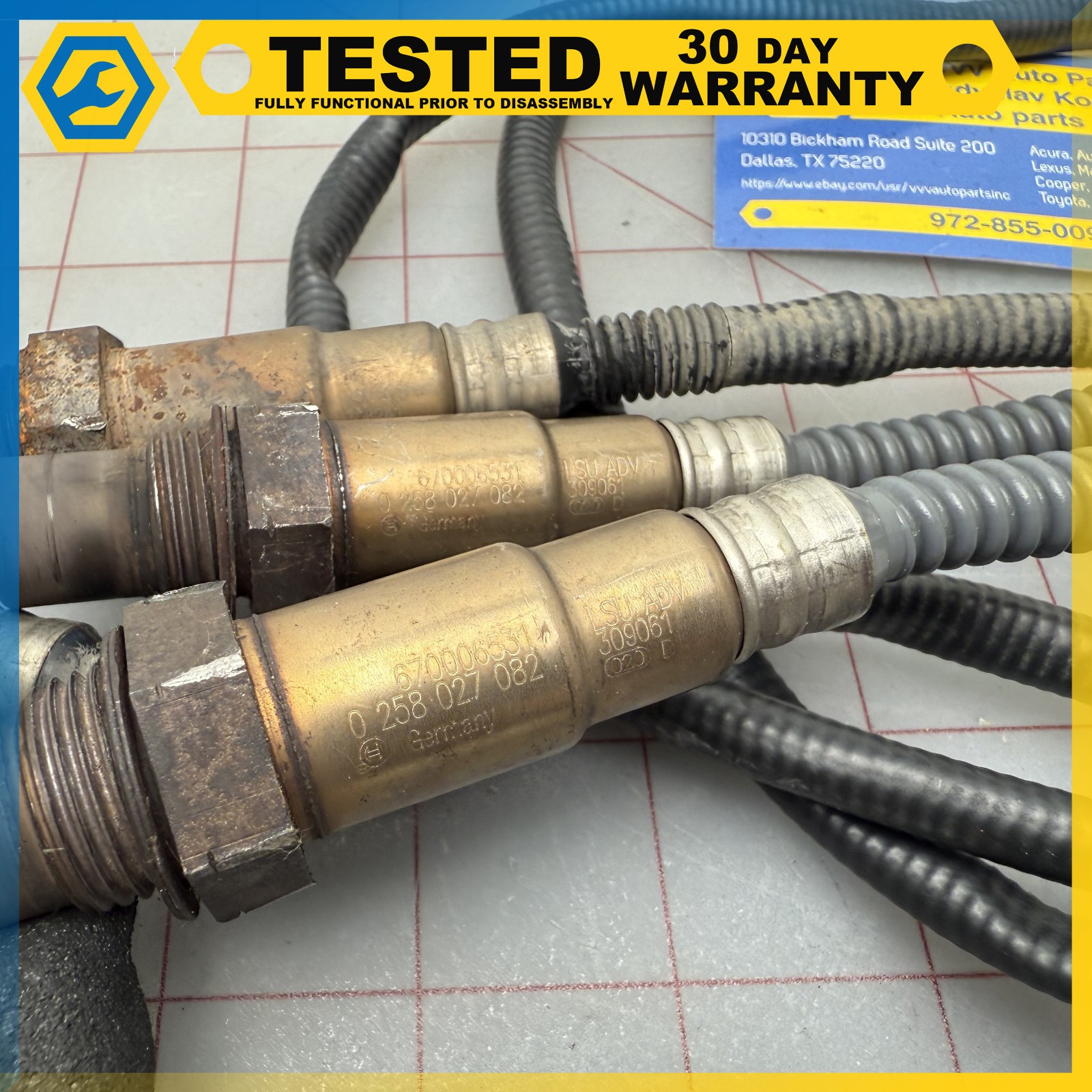 14-17 MASERATI GHIBLI 3.0L FRONT & REAR OXYGEN O2 SENSOR LAMBDA SET OEM
