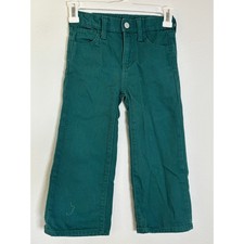 Old Navy Girls Teal Green High Rise Baggy Wide Leg Built-In Tough Jeans Size 5