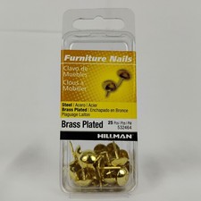 Brass Plated Furniture Nails 25 Pieces Brass Plated Steel