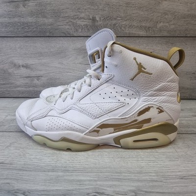 Nike Air Jordan True Flight Basketballschuhe Herren UK 10,5 Weiß Metallic Gold