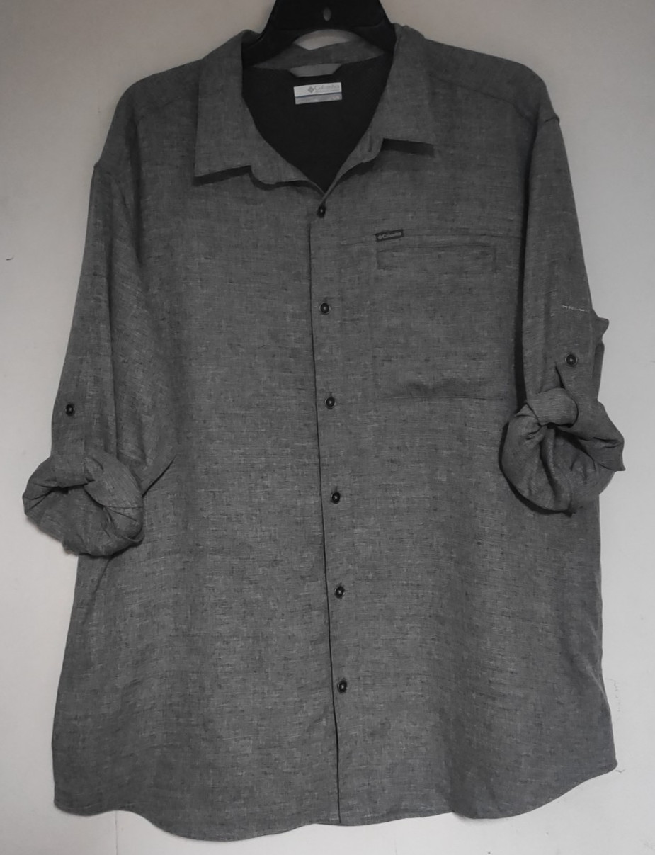 Columbia Omni Wick  Gray Button-up Shirt Men's L Large thumbnail 8