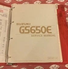 1981-1983 Suzuki GS650G GL GZ GLZ Service Manual SET STAINED BINDER FACTORY OEM